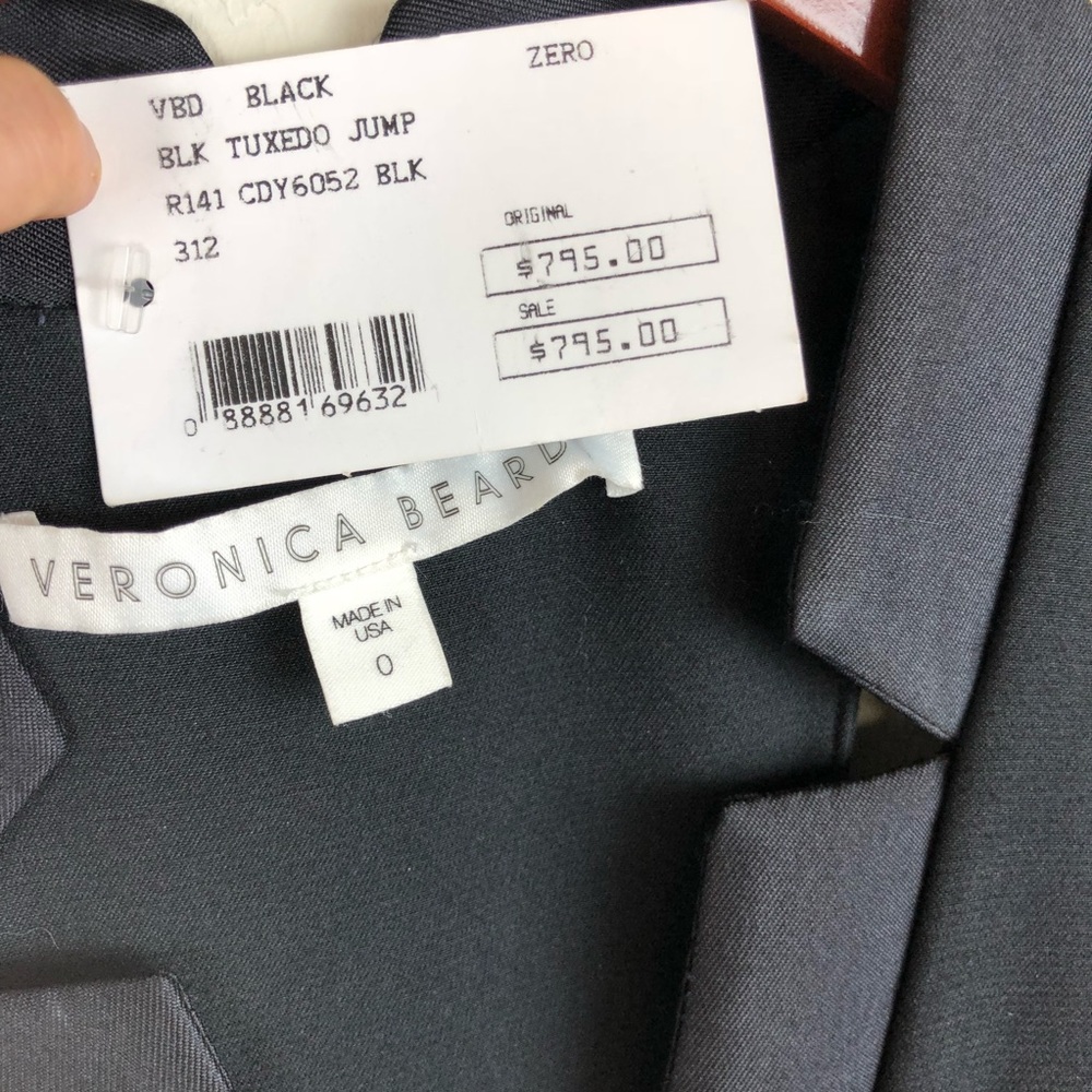 NWT Veronica Beard Tuxedo Jumpsuit 0 - Picture 6 of 7